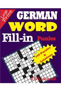 German Word Fill-In Puzzles