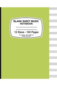 Blank Sheet Music Notebook (Green)