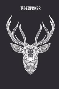 Tagesplaner mit Hirsch und Geweih als Mandala