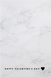 Happy Valentine's day!: A Marble Notebook Valentine's Day With Words: Best Gift Idea For Men, Women and Kids