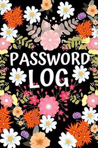 Password Log Book - Pretty Floral Password Book, internet organizer, Website / App Password Notebook.