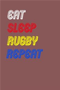Eat Sleep rugby Repeat Notebook Fan Sport Gift