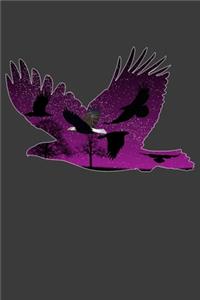 Purple Eagle Night Scene Composition Notebook and Diary