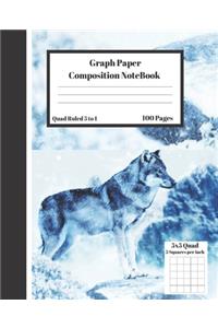 Graph Composition Notebook 5 Squares per inch 5x5 Quad Ruled 5 to 1 100 Pages