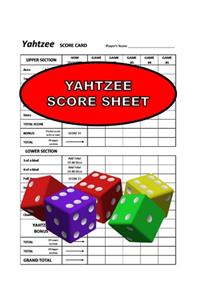 Yahtzee Score Sheet