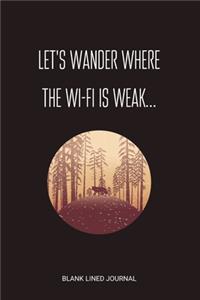 Let's wander where the wi-fi is weak...