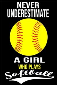 Never Underestimate a Girl Who Plays Softball