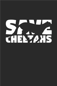 Save Cheetahs Notebook - Cheetahs Gift - Vintage Endangered Animal Journal - Extinction Animals Diary for Cheetah Lovers