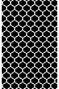 Moroccan Trellis - Black 101 - Lined Notebook With Margins 5x8