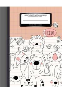 Graph books for kids 1/2 inch squares 8.5 x 11 For math study&teaching