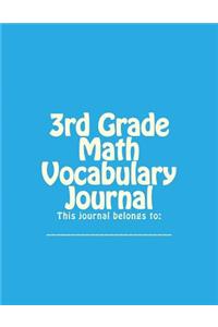 3rd Grade Math Vocabulary Journal