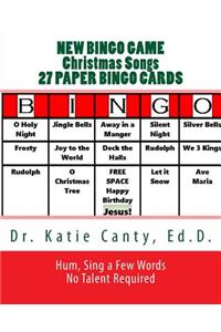 New Bingo Game Christmas Songs 27 Paper Cards