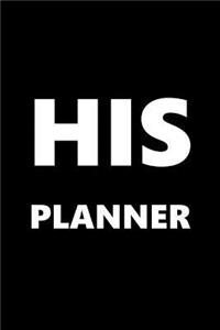 2019 Daily Planner For Men His Planner Black Font White Design 384 Pages