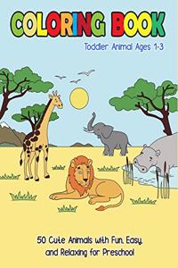 Toddler Animal Coloring Books Ages 1-3