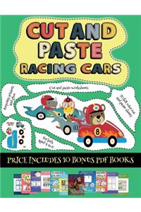 Cut and paste Worksheets (Cut and paste - Racing Cars)