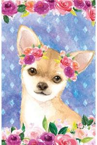 Journal Notebook For Dog Lovers Fawn Chihuahua In Flowers