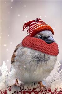 Cute Sparrow Ready for Winter Journal