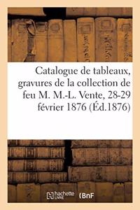 Catalogue de Tableaux, Gravures Et Dessins Anciens Et Modernes Des Différentes Écoles