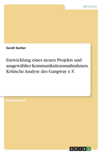 Entwicklung eines neuen Projekts und ausgewählter Kommunikationsmaßnahmen. Kritische Analyse des Gangway e.V.