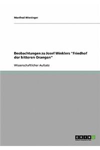 Beobachtungen zu Josef Winklers 