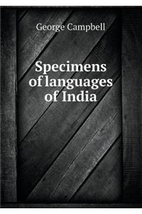 Specimens of Languages of India