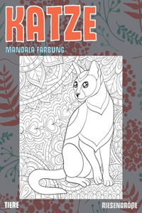 Mandala Färbung - Riesengröße - Tiere - Katze