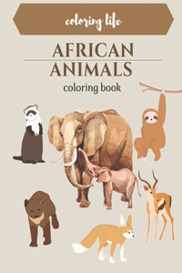 African Animals coloring book