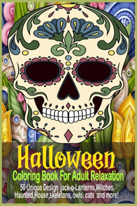 Halloween Coloring Book For Adult Relaxation