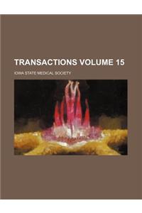 Transactions Volume 15