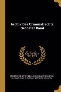 Archiv Des Criminalrechts, Sechster Band