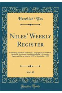 Niles' Weekly Register, Vol. 48: Containing Political, Historical, Geographical, Scientifical, Statistical, Economical and Biographical Documents, Essays and Facts; March, 1835, to September, 1835 (Classic Reprint)