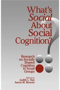 What's Social about Social Cognition?