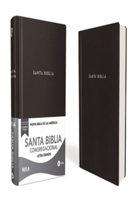NBLA, Santa Biblia, Congregacional, Tapa dura, Negro, Comfort Print