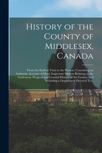History of the County of Middlesex, Canada