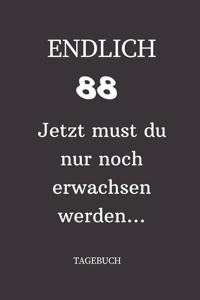 ENDLICH 88 Jetzt must du nur noch erwachsen werden TAGEBUCH