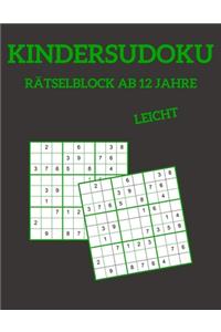 Kindersudoku Rätselblock Ab 12 Jahre - Leicht