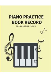 Piano Practice Book Record - Assignment Lesson Journal for Music Teachers