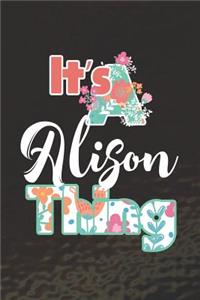 It's Alison Thing