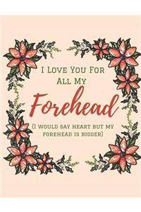 I Love You With All My Forehead (I Would Say Heart but My Forehead is Bigger)