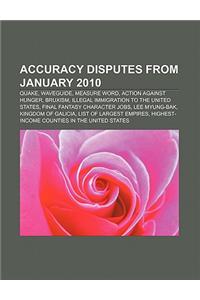Accuracy Disputes from January 2010