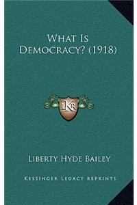 What Is Democracy? (1918)