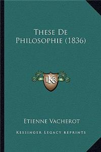 These De Philosophie (1836)