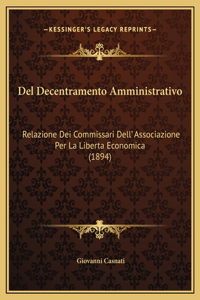 Del Decentramento Amministrativo