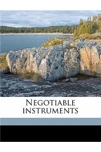 Negotiable Instruments