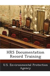 Hrs Documentation Record Training