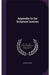Appendix to the Scripture Lexicon