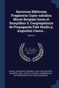 SACRORUM BIBLIORUM FRAGMENTA COPTO-SAHID