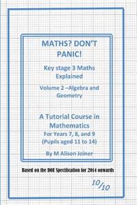 Maths? Don't Panic!