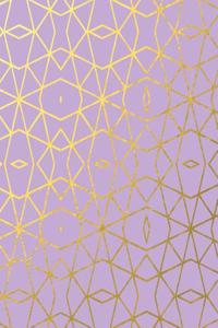 Lilac Purple and Gold Foil Pattern Notebook