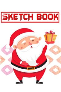 Sketchbook For Drawing Gold Christmas Gift